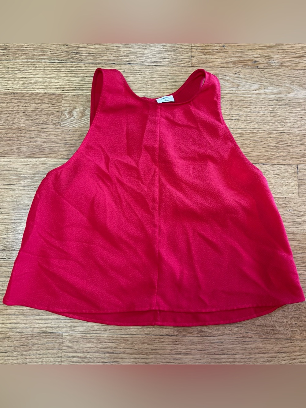 Aritzia Wilfred Red Octave Trapeze Preppy Classic Drapey Quiet Luxury Tank S